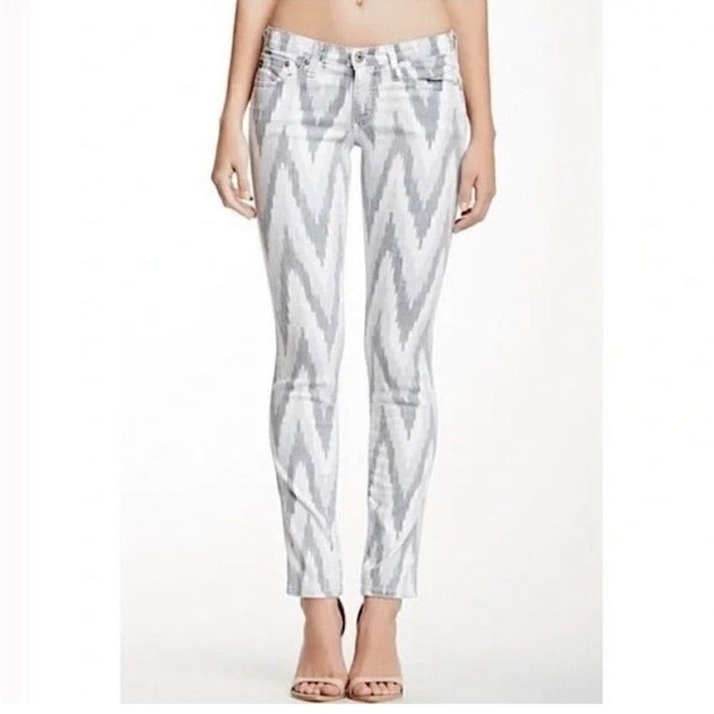 AG Adriano‎ Goldschmied The Stilt Chevron Denim Skinny Jeans - Women’s 26R